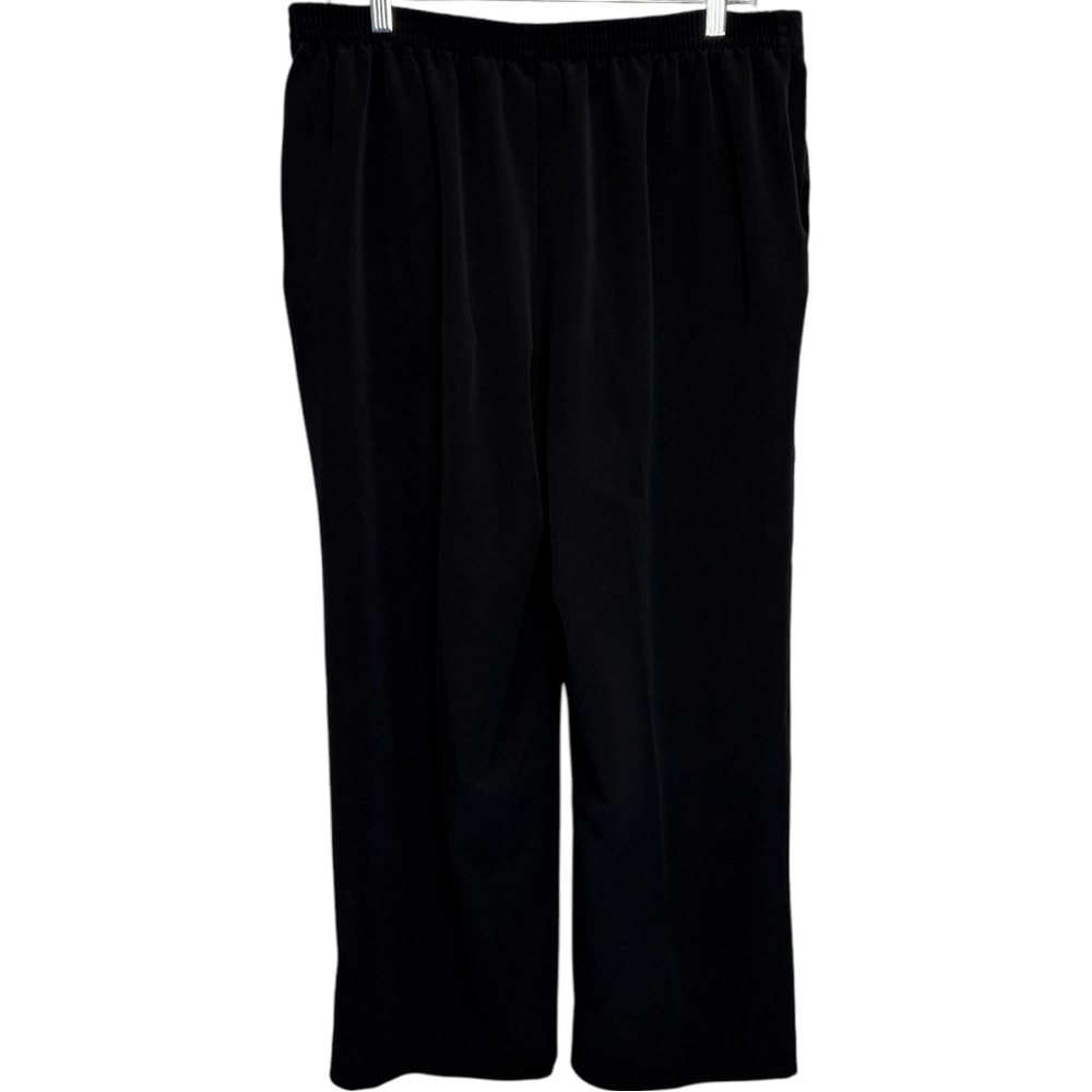Alfred Dunner Pants Petite Black Pockets Classic Staple